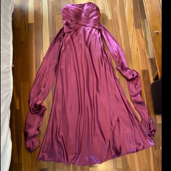 Bari Jay Dresses | Bari Jay Raspberry Bridesmaid Dress Style 523 Charmuese Strapless | Color: Pink/Red | Size: 12 | Vanistarsss's Closet Bari Jay Dresses | Bari Jay Raspberry Bridesmaid Dress Style 523 Charmuese Strapless | Color: Pink/Red | Size: 12 | Vanistarsss's Closet